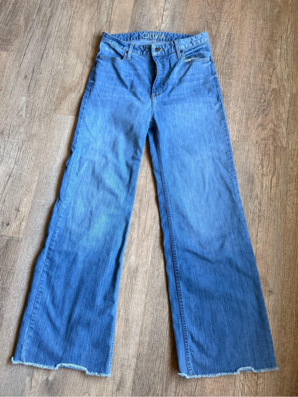 Kimes Olivia Ranch Medium Blue Wide Leg Jeans